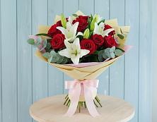 Букет цветов из:  Лилии и Розы #REPLACE_PRED# Чагоде
