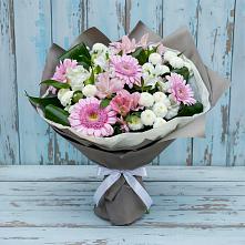 Букет цветов из:  Герберы, Альстромерии и Хризантемы в Чагоде