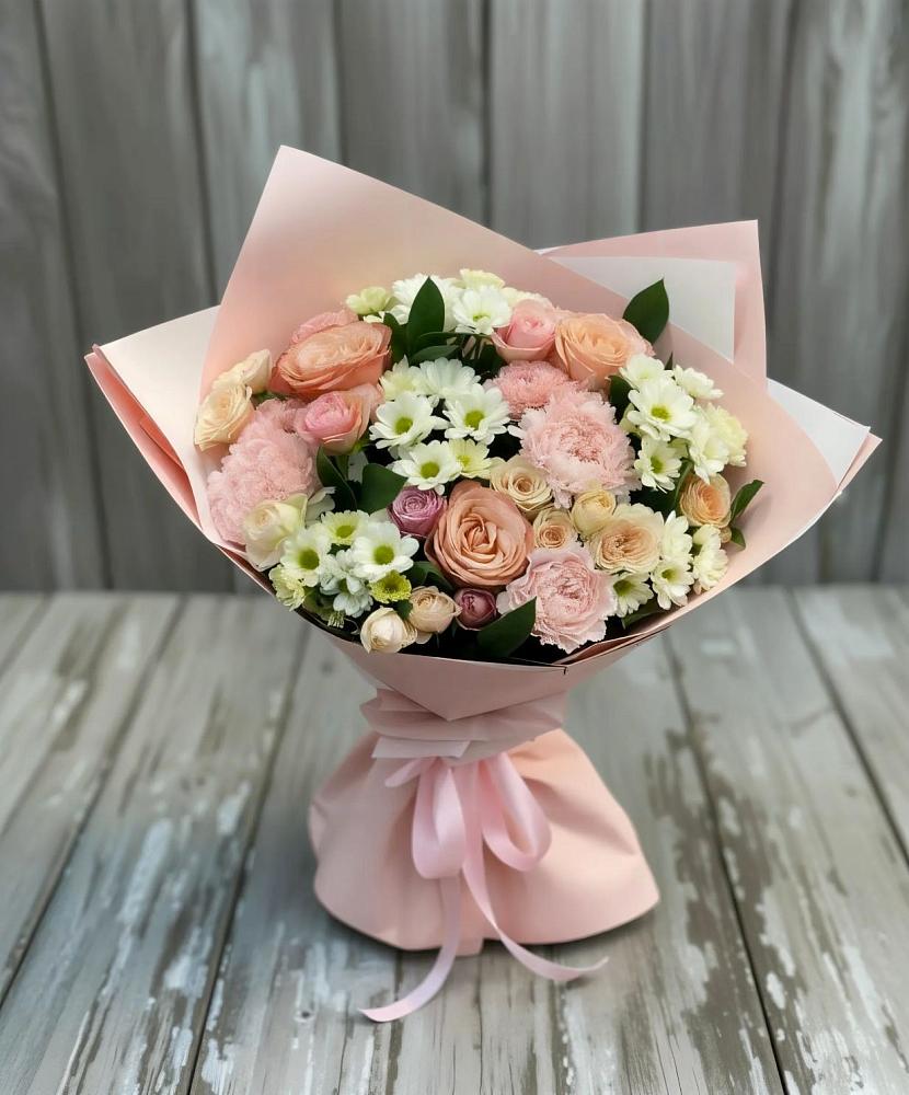 Букет цветов из: Гвоздики, Розы и Хризантемы в Чагоде