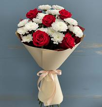 Букет цветов из:  Розы и Хризантемы в Чагоде