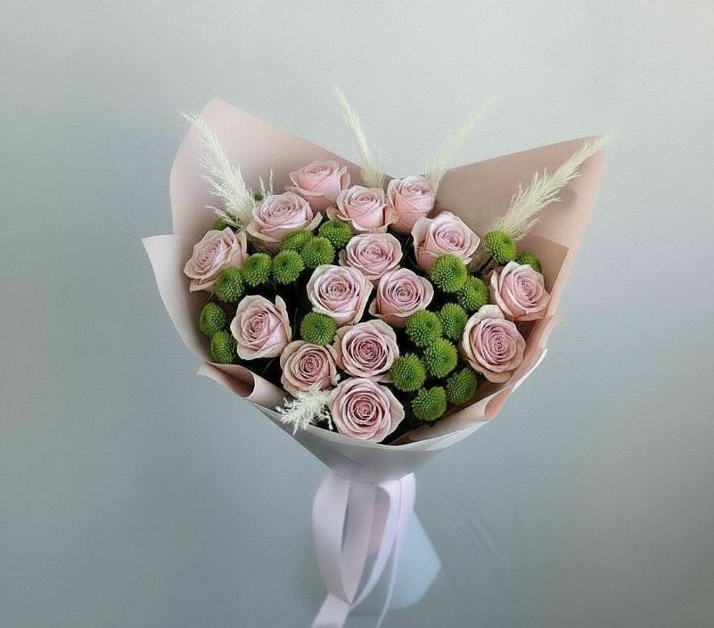 Букет цветов из: Розы и Хризантемы в Чагоде