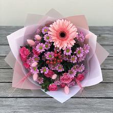 Букет цветов из:  Розы, Герберы и Хризантемы #REPLACE_PRED# Чагоде