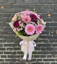 Букет цветов из:  Герберы и Хризантемы в Чагоде