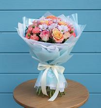 Букет цветов из:  Хризантемы и Розы в Чагоде