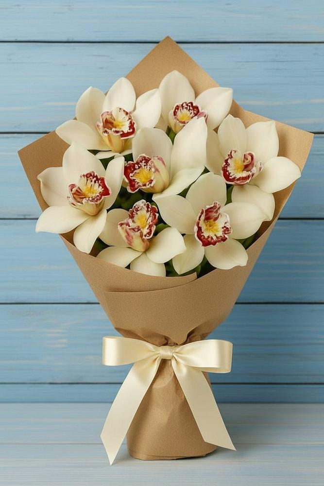 Букет цветов из: Орхидеи и Розы в Чагоде